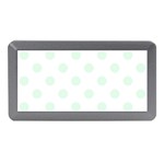 Polka Dots - Pale Green on White Memory Card Reader (Mini)