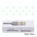 Polka Dots - Pale Green on White Memory Card Reader (Stick)