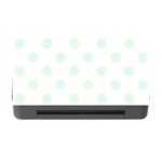 Polka Dots - Pale Green on White Memory Card Reader with CF