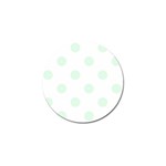 Polka Dots - Pale Green on White Golf Ball Marker