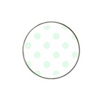 Polka Dots - Pale Green on White Hat Clip Ball Marker