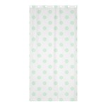 Polka Dots - Pale Green on White Shower Curtain 36  x 72  (Stall)