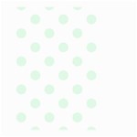 Polka Dots - Pale Green on White Large Garden Flag (Two Sides)