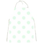 Polka Dots - Pale Green on White Full Print Apron