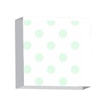 Polka Dots - Pale Green on White 4 x 4  Acrylic Photo Block