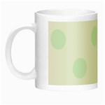 Polka Dots - Pale Green on White Night Luminous Mug