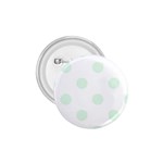 Polka Dots - Pale Green on White 1.75  Button