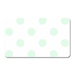 Polka Dots - Pale Green on White Magnet (Rectangular)