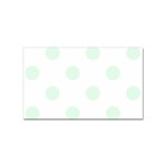 Polka Dots - Pale Green on White Sticker Rectangular (10 pack)