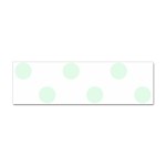 Polka Dots - Pale Green on White Sticker Bumper (100 pack)