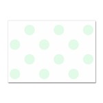 Polka Dots - Pale Green on White Sticker A4 (100 pack)