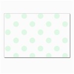 Polka Dots - Pale Green on White Postcard 4 x 6  (Pkg of 10)