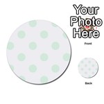 Polka Dots - Pale Green on White Multi-purpose Cards (Round)