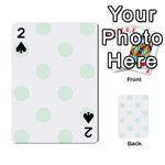 Polka Dots - Pale Green on White Playing Cards 54 Designs