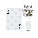 Polka Dots - Pale Green on White Playing Cards 54 (Mini)