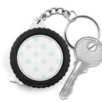 Polka Dots - Pale Green on White Measuring Tape