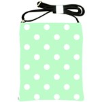 Polka Dots - White on Mint Green Shoulder Sling Bag