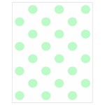 Polka Dots - Mint Green on White Drawstring Bag (Small)