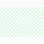 Polka Dots - Mint Green on White Collage 12  x 18 