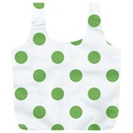 Polka Dots - Dollar Bill Green on White Full Print Recycle Bag (XL)