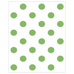 Polka Dots - Dollar Bill Green on White Drawstring Bag (Small)