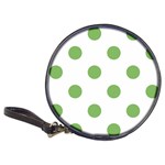 Polka Dots - Dollar Bill Green on White Classic 20-CD Wallet