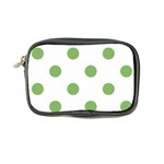 Polka Dots - Dollar Bill Green on White Coin Purse