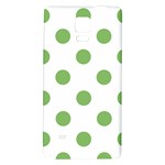 Polka Dots - Dollar Bill Green on White Samsung Note 4 Hardshell Back Case