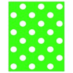 Polka Dots - White on Neon Green Drawstring Bag (Small)