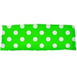 Polka Dots - White on Neon Green Body Pillow Case Dakimakura (Two Sides)