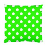 Polka Dots - White on Neon Green Standard Cushion Case (One Side)