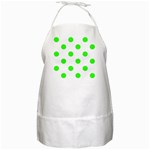 Polka Dots - Neon Green on White BBQ Apron