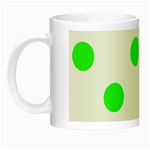 Polka Dots - Neon Green on White Night Luminous Mug