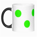 Polka Dots - Neon Green on White Morph Mug