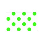 Polka Dots - Neon Green on White Sticker Rectangular (100 pack)