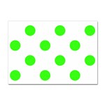 Polka Dots - Neon Green on White Sticker A4 (100 pack)