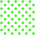 Polka Dots - Neon Green on White ScrapBook Page 12  x 12 