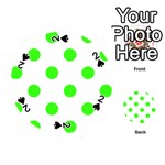 Polka Dots - Neon Green on White Playing Cards 54 (Round)