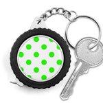 Polka Dots - Neon Green on White Measuring Tape