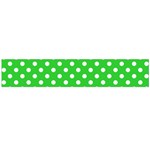 Polka Dots - White on Lime Green Flano Scarf (Large)