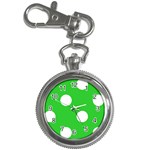 Polka Dots - White on Lime Green Key Chain Watch