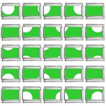 Polka Dots - White on Lime Green 9mm Italian Charm (25 pack)