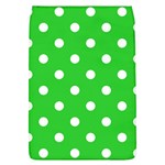 Polka Dots - White on Lime Green Removable Flap Cover (L)