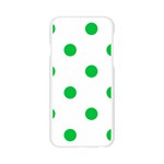 Polka Dots - Dark Pastel Green on White Apple iPhone 6/6S Silicone Case (Transparent)