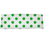 Polka Dots - Dark Pastel Green on White Body Pillow Case (Dakimakura) (One Side)