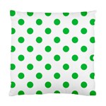 Polka Dots - Dark Pastel Green on White Standard Cushion Case (One Side)