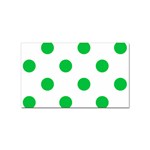 Polka Dots - Dark Pastel Green on White Sticker (Rectangular)