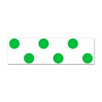 Polka Dots - Dark Pastel Green on White Sticker Bumper (10 pack)