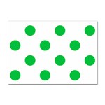 Polka Dots - Dark Pastel Green on White Sticker A4 (10 pack)