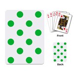 Polka Dots - Dark Pastel Green on White Playing Cards Single Design